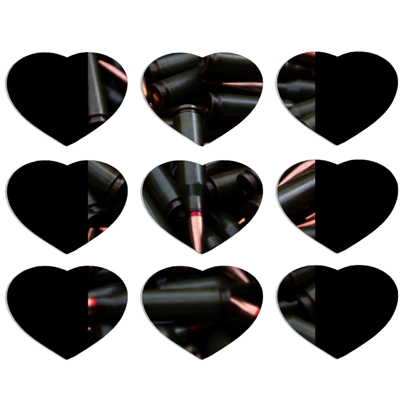 Магнитные фотопазлы Сердце 50 на 50 набор 9 штук 