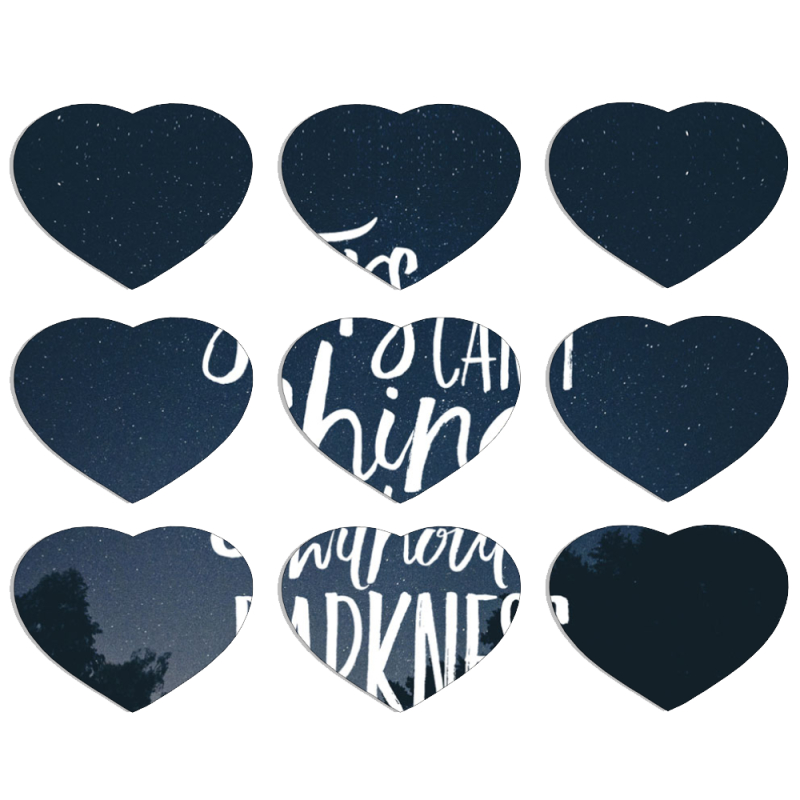 Магнитные фотопазлы Сердце 50 на 50 набор 9 штук 