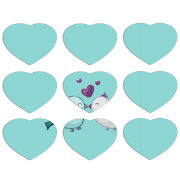 Магнитные фотопазлы Сердце 50 на 50 набор 9 штук 