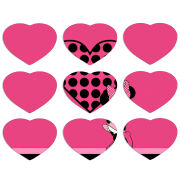 Магнитные фотопазлы Сердце 50 на 50 набор 9 штук 