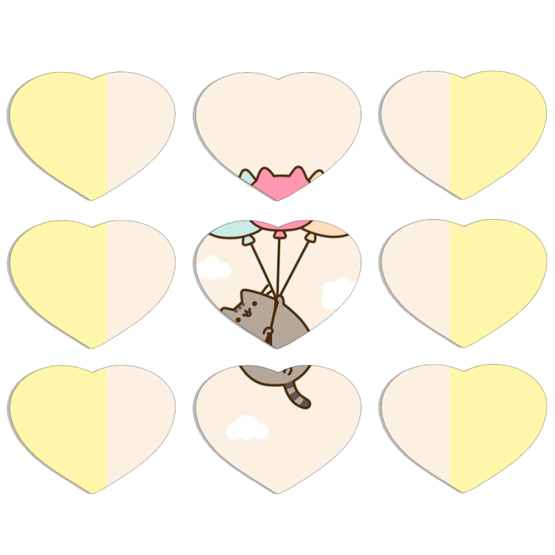Магнитные фотопазлы Сердце 50 на 50 набор 9 штук 