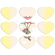 Магнитные фотопазлы Сердце 50 на 50 набор 9 штук 