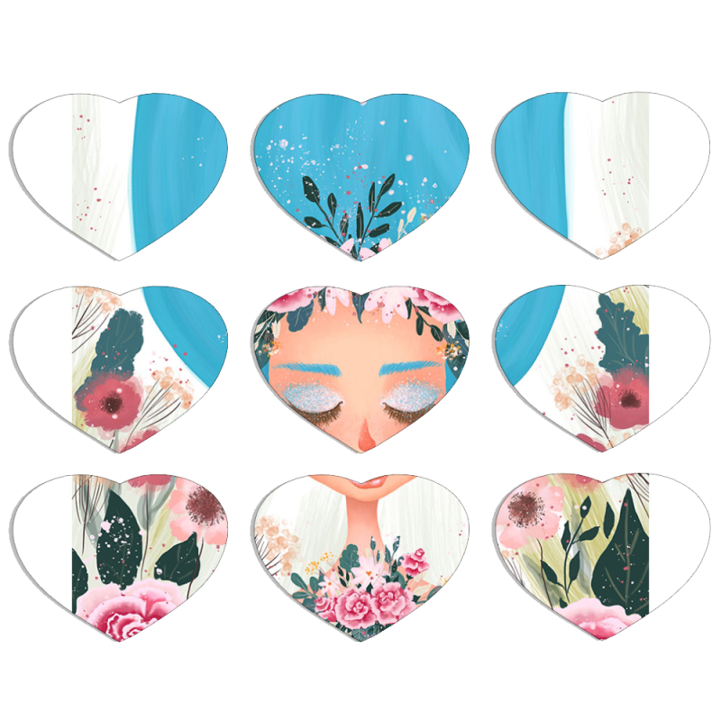 Магнитные фотопазлы Сердце 50 на 50 набор 9 штук 