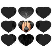 Магнитные фотопазлы Сердце 50 на 50 набор 9 штук 