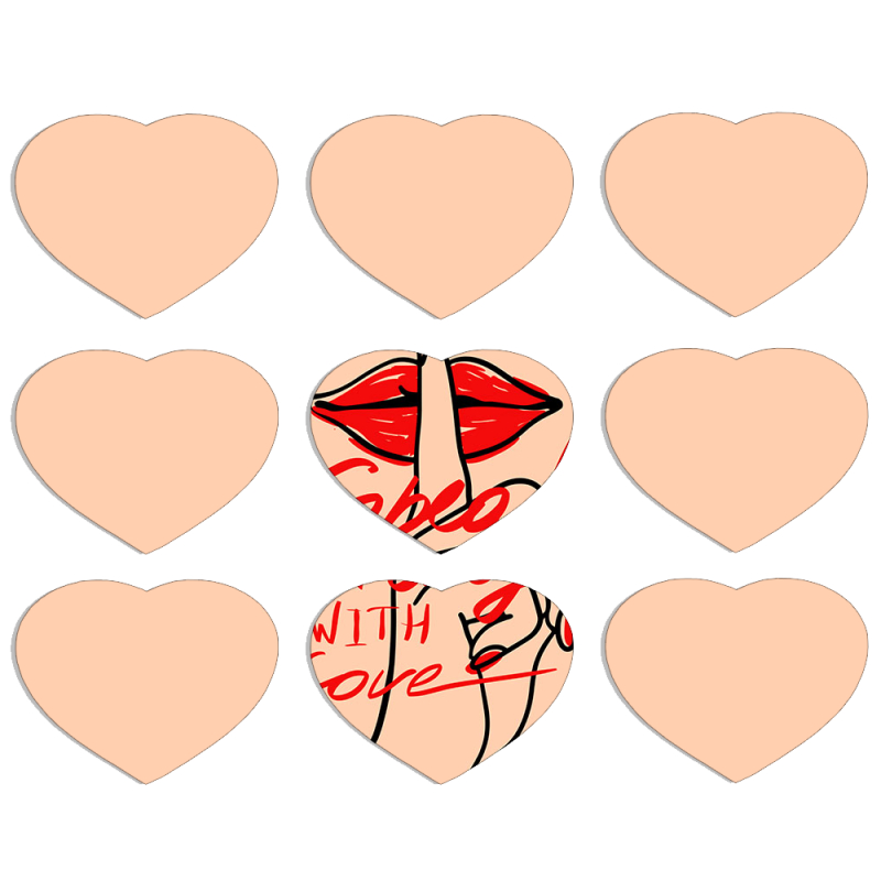 Магнитные фотопазлы Сердце 50 на 50 набор 9 штук 