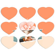 Магнитные фотопазлы Сердце 50 на 50 набор 9 штук 