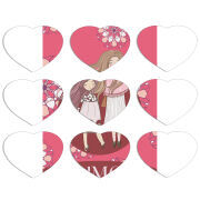 Магнитные фотопазлы Сердце 50 на 50 набор 9 штук GirlMom