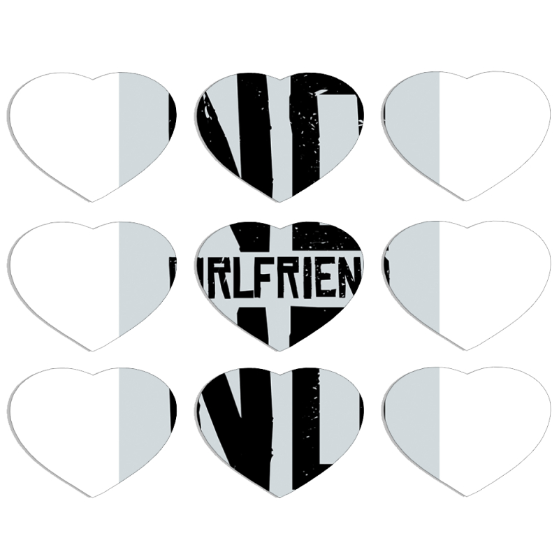 Магнитные фотопазлы Сердце 50 на 50 набор 9 штук No Girlfriend