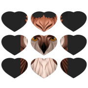 Магнитные фотопазлы Сердце 50 на 50 набор 9 штук 