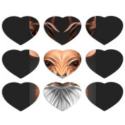 Магнитные фотопазлы Сердце 50 на 50 набор 9 штук 