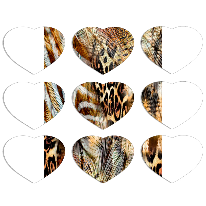 Магнитные фотопазлы Сердце 50 на 50 набор 9 штук 