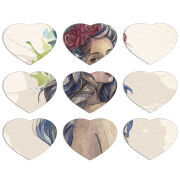 Магнитные фотопазлы Сердце 50 на 50 набор 9 штук 