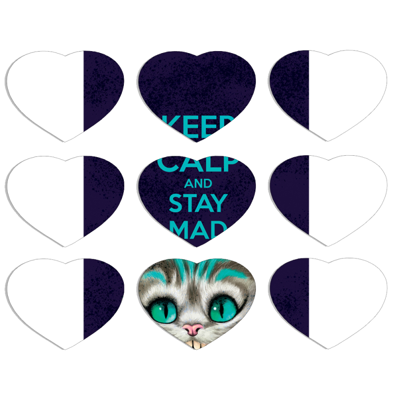 Магнитные фотопазлы Сердце 50 на 50 набор 9 штук Stay Mad