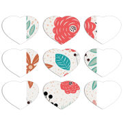 Магнитные фотопазлы Сердце 50 на 50 набор 9 штук Line Flowers