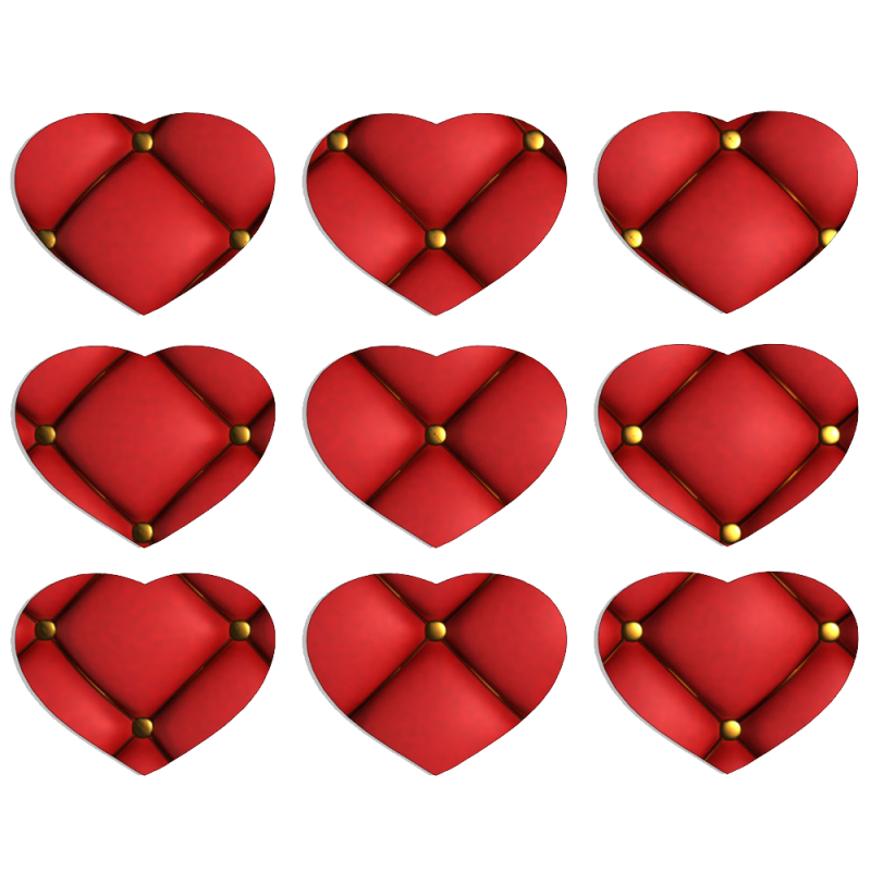 Магнитные фотопазлы Сердце 50 на 50 набор 9 штук 