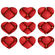 Магнитные фотопазлы Сердце 50 на 50 набор 9 штук 