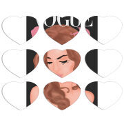 Магнитные фотопазлы Сердце 50 на 50 набор 9 штук Fashion Girl