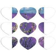 Магнитные фотопазлы Сердце 50 на 50 набор 9 штук Lavender Field