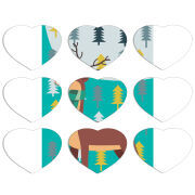 Магнитные фотопазлы Сердце 50 на 50 набор 9 штук Foresty Deer