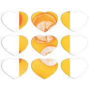 Магнитные фотопазлы Сердце 50 на 50 набор 9 штук Yellow Mandarins