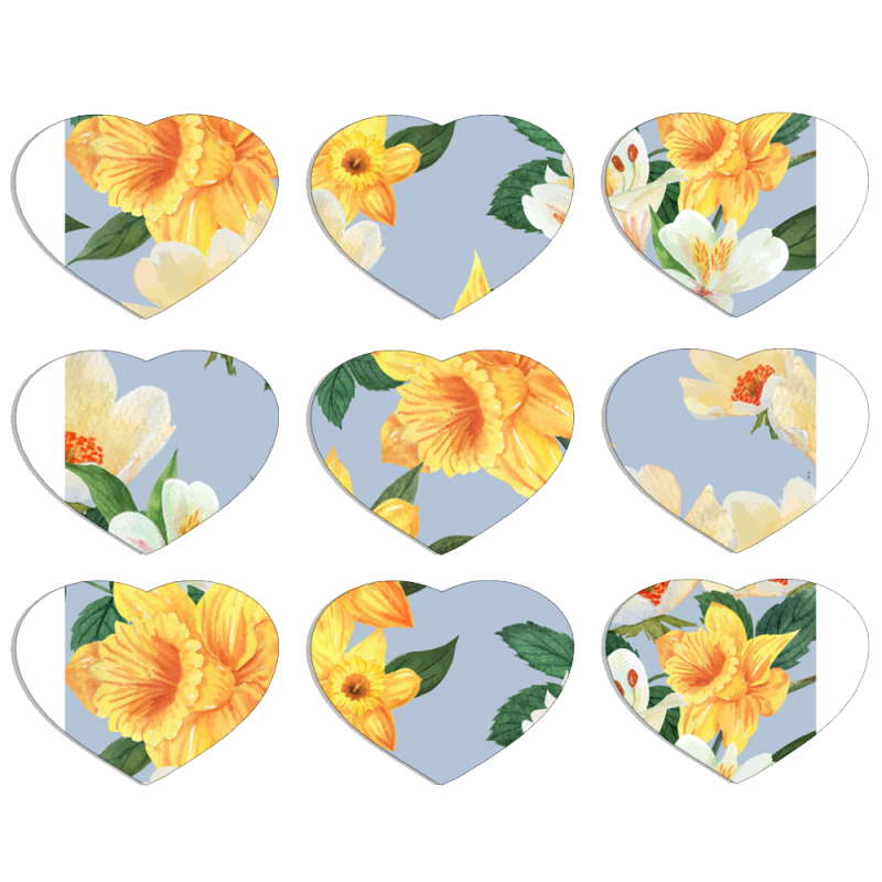 Магнитные фотопазлы Сердце 50 на 50 набор 9 штук 