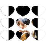 Магнитные фотопазлы Сердце 50 на 50 набор 9 штук Billie