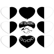 Магнитные фотопазлы Сердце 50 на 50 набор 9 штук 