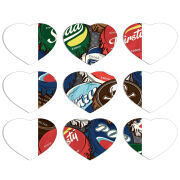 Магнитные фотопазлы Сердце 50 на 50 набор 9 штук Drink Lids