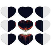 Магнитные фотопазлы Сердце 50 на 50 набор 9 штук 