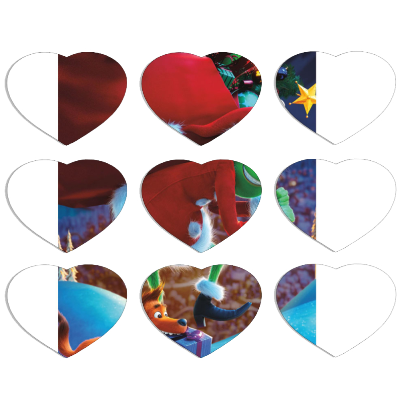 Магнитные фотопазлы Сердце 50 на 50 набор 9 штук 