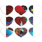 Магнитные фотопазлы Сердце 50 на 50 набор 9 штук 
