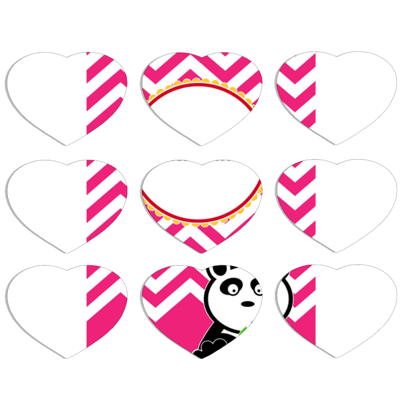 Магнитные фотопазлы Сердце 50 на 50 набор 9 штук Именной Panda