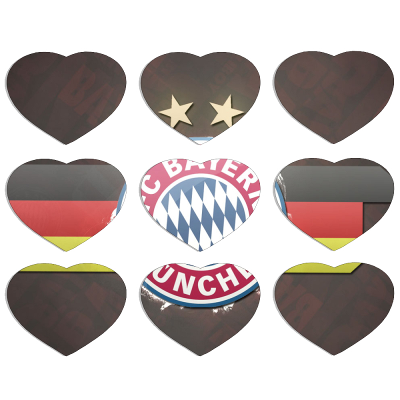 Магнитные фотопазлы Сердце 50 на 50 набор 9 штук 