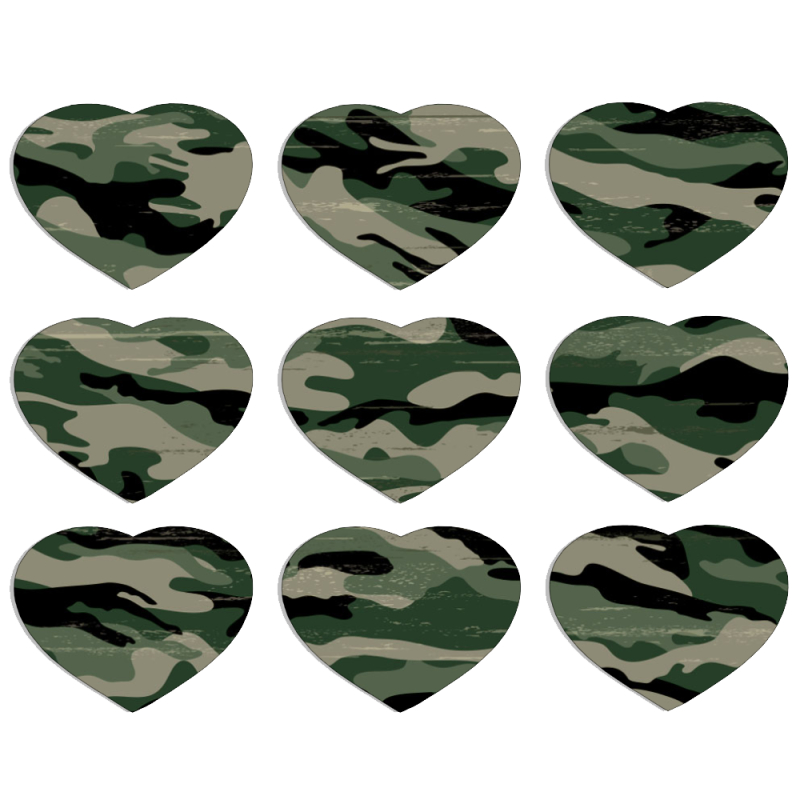 Магнитные фотопазлы Сердце 50 на 50 набор 9 штук 