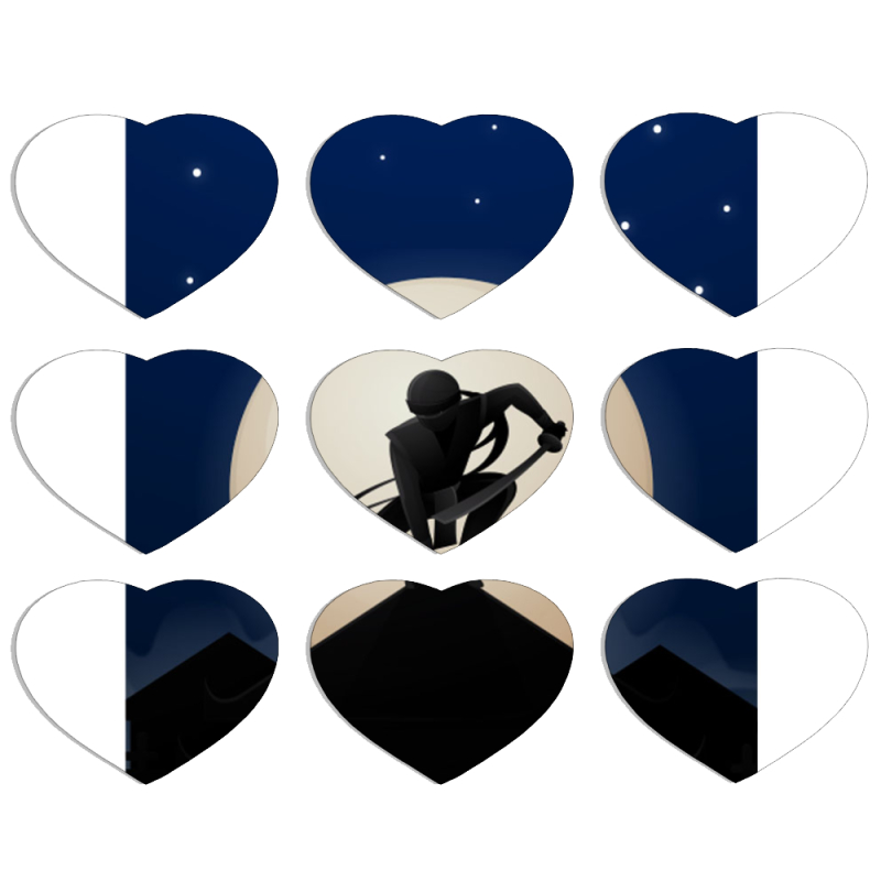 Магнитные фотопазлы Сердце 50 на 50 набор 9 штук 