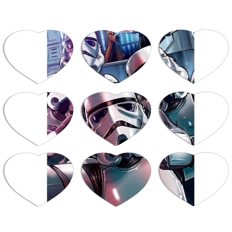 Магнитные фотопазлы Сердце 50 на 50 набор 9 штук Stormtroopers