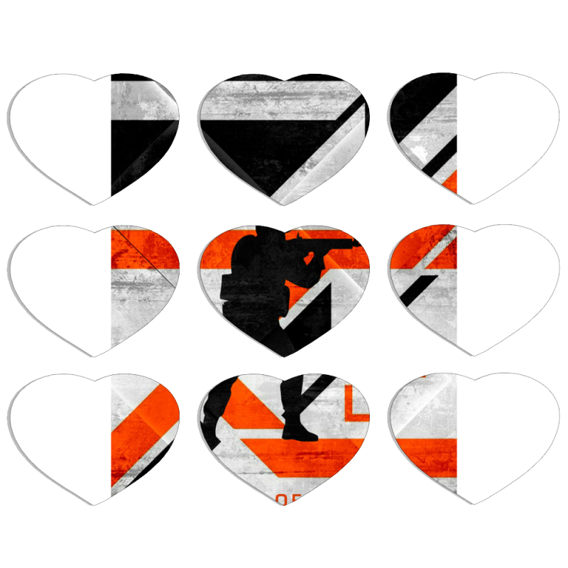 Магнитные фотопазлы Сердце 50 на 50 набор 9 штук CS:Go Asimov