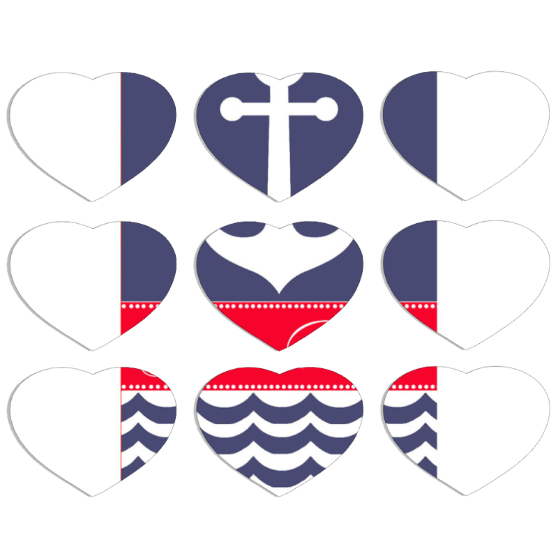 Магнитные фотопазлы Сердце 50 на 50 набор 9 штук Именной Ocean