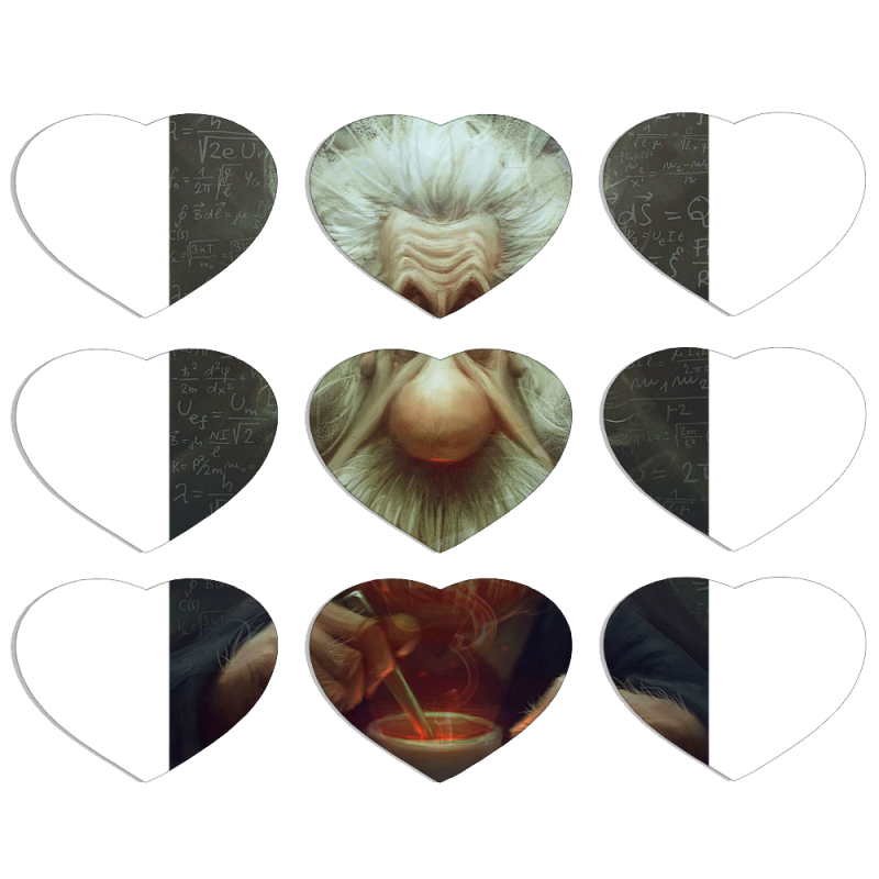 Магнитные фотопазлы Сердце 50 на 50 набор 9 штук 