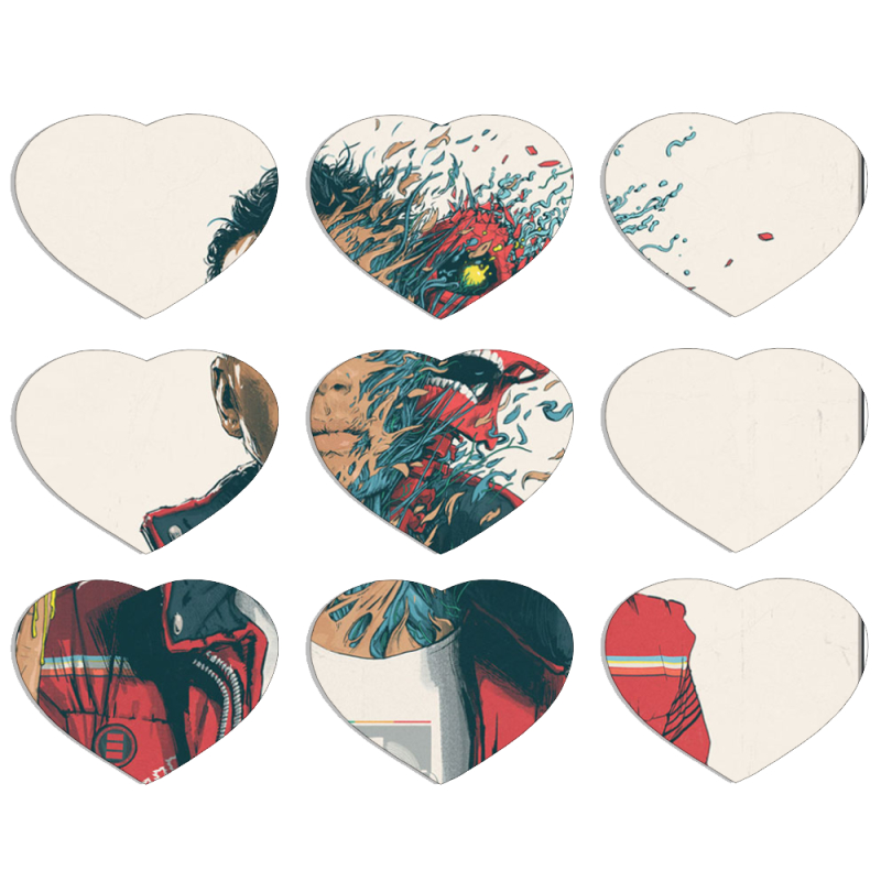 Магнитные фотопазлы Сердце 50 на 50 набор 9 штук 