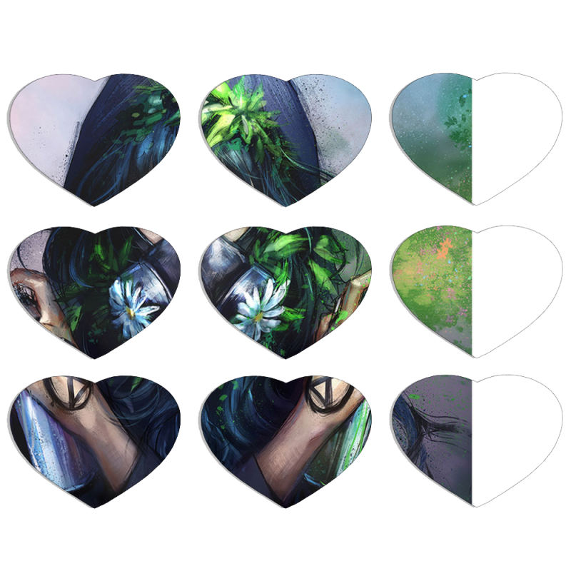 Магнитные фотопазлы Сердце 50 на 50 набор 9 штук 