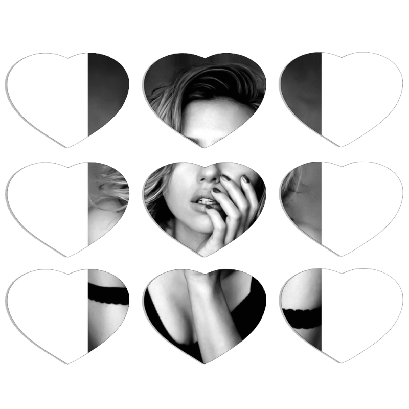 Магнитные фотопазлы Сердце 50 на 50 набор 9 штук 