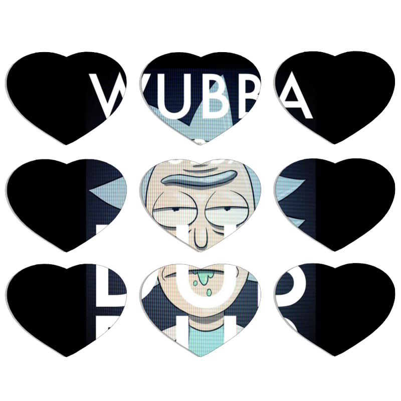 Магнитные фотопазлы Сердце 50 на 50 набор 9 штук 