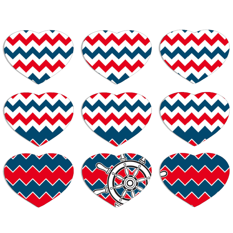 Магнитные фотопазлы Сердце 50 на 50 набор 9 штук Valley of Waves