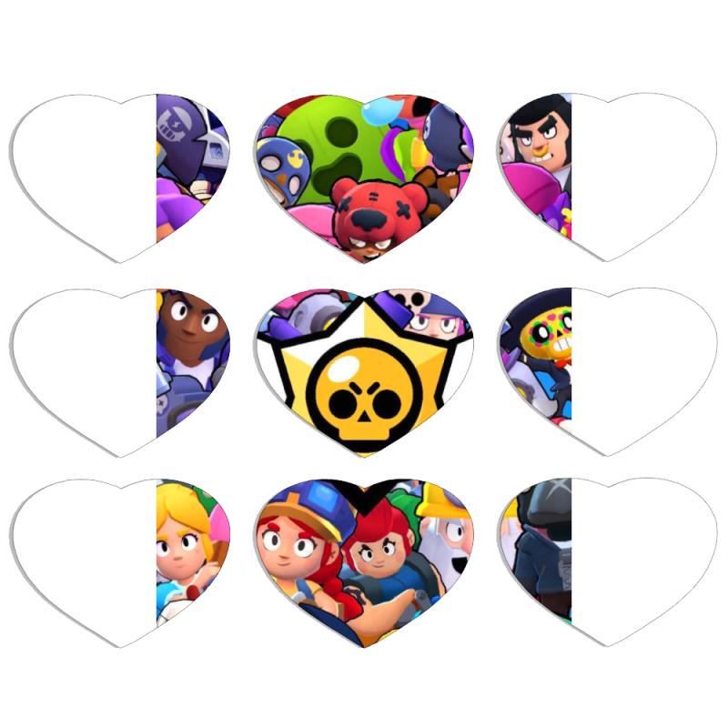 Магнитные фотопазлы Сердце 50 на 50 набор 9 штук 