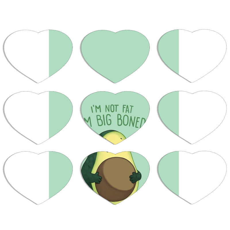 Магнитные фотопазлы Сердце 50 на 50 набор 9 штук Big Boned