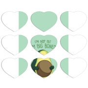 Магнитные фотопазлы Сердце 50 на 50 набор 9 штук Big Boned