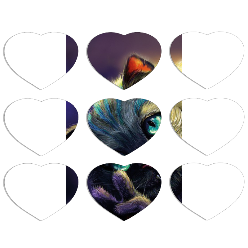 Магнитные фотопазлы Сердце 50 на 50 набор 9 штук Cheshire Cat