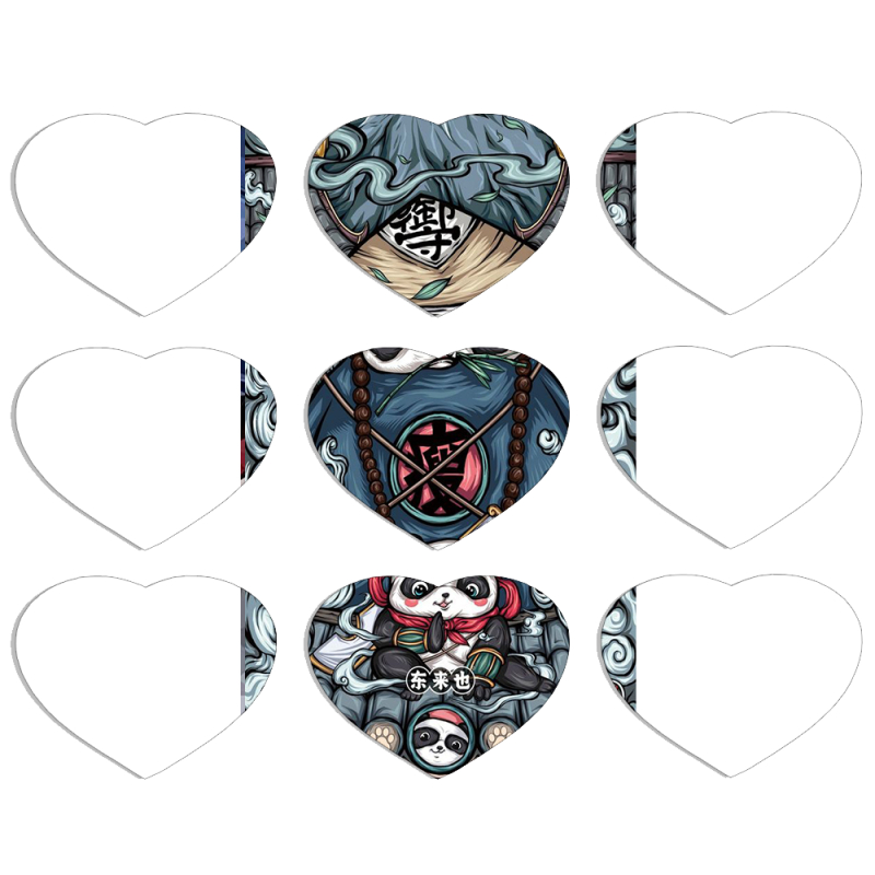Магнитные фотопазлы Сердце 50 на 50 набор 9 штук Panda Q