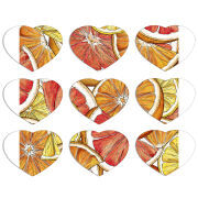 Магнитные фотопазлы Сердце 50 на 50 набор 9 штук Citrus Pattern